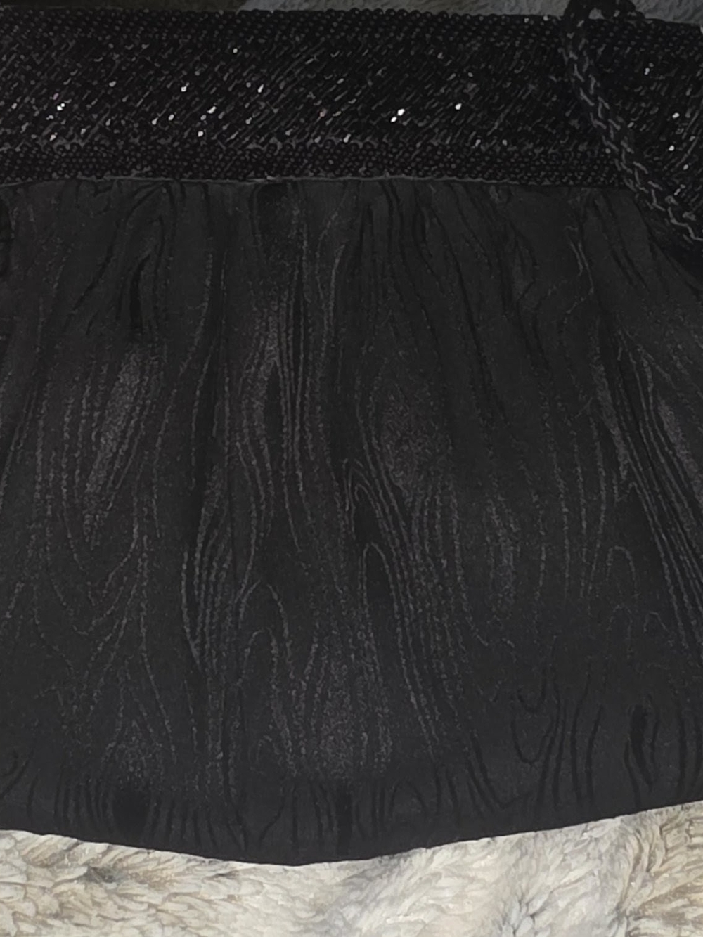 Black Evening Drawstring Shoulder Bag - Picture 2 of 6